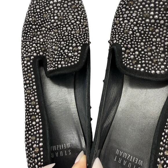 Stuart Weitzman Slipbead Studded Loafers size 8 - Picture 9 of 9